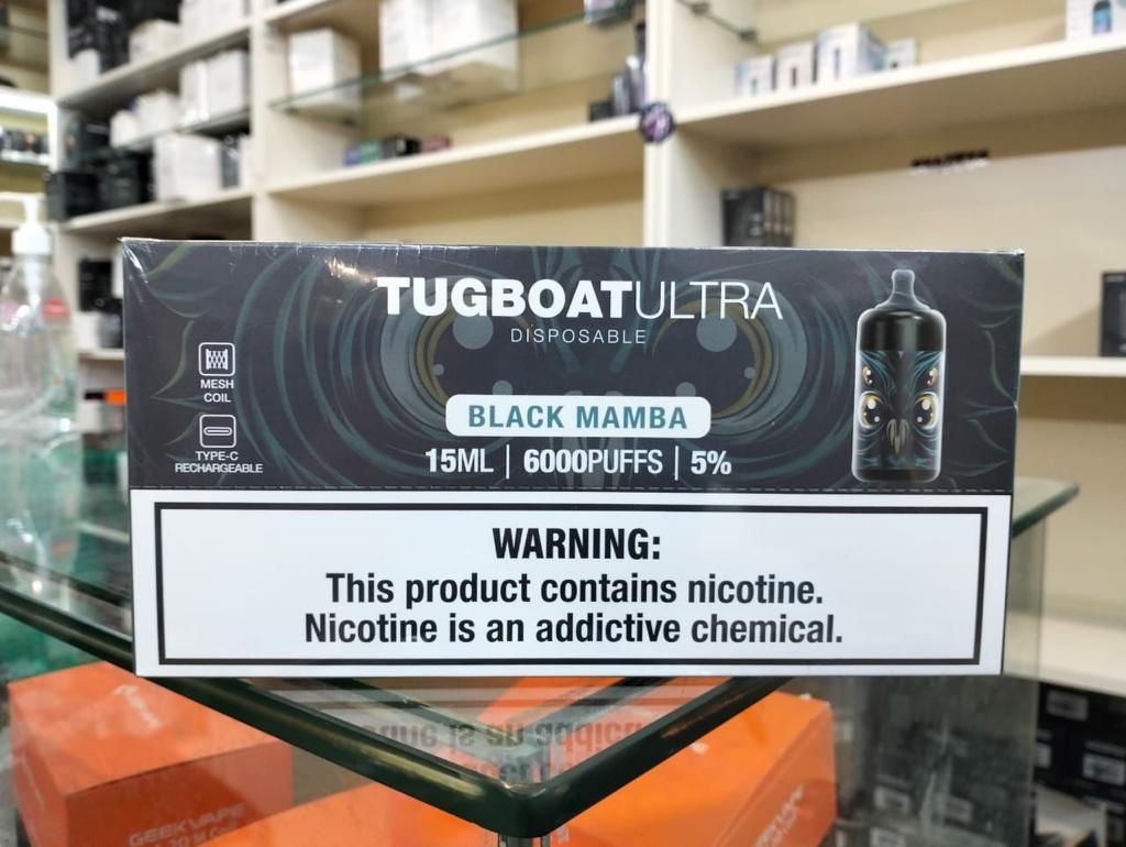 TUGBOAT Ultra Black Mamba Disposable Vape (6000 Puffs)